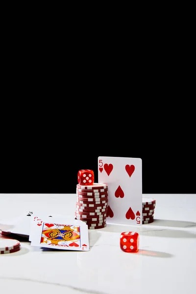 Casino Hold'em decision flow: Ante bet, card reveal, fold-call-raise choice